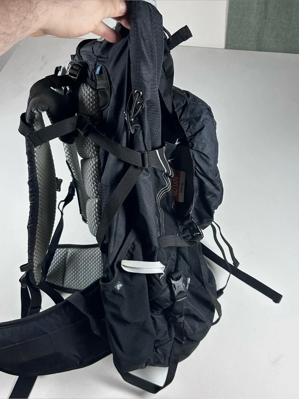 Ozark Trail Backpack 45L Camping Hiking Adjustable Frame Cushions W/ Rain Guard